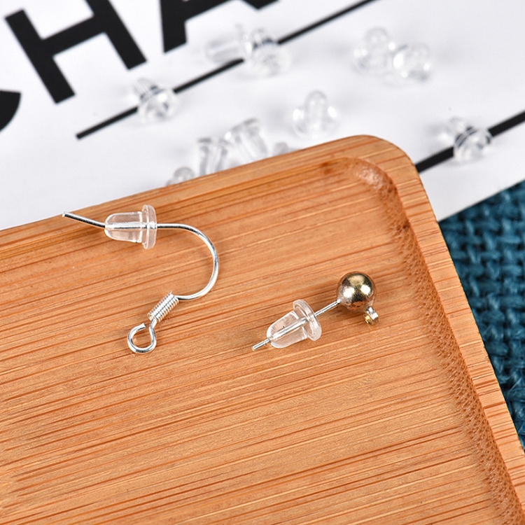 South Korea ear plug transparent soft imported material anti-slip anti-drop ear plug diy accessories ear accessories